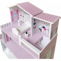 FreeON Drevený domček pre bábiky - svetlo ružový