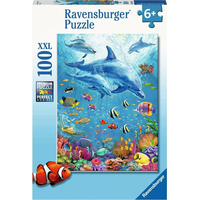 RAVENSBURGER Puzzle Medzi delfínmi XXL 100 dielikov
