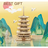 ROBOTIME Rolife 3D drevené puzzle Päťposchodová pagoda 275 dielikov