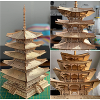 ROBOTIME Rolife 3D drevené puzzle Päťposchodová pagoda 275 dielikov