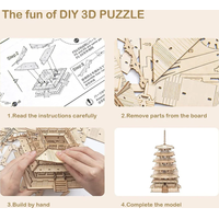 ROBOTIME Rolife 3D drevené puzzle Päťposchodová pagoda 275 dielikov