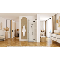 Sprchový kút REA HUGO DOUBLE 80x80 cm - čierny
