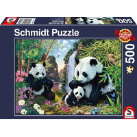 SCHMIDT Puzzle Pandy pri vodopáde 500 dielikov