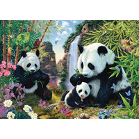 SCHMIDT Puzzle Pandy pri vodopáde 500 dielikov