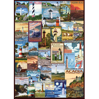 EUROGRAPHICS Puzzle Staré plagáty majákov 1000 dielikov