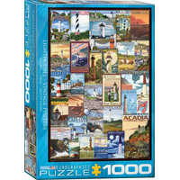 EUROGRAPHICS Puzzle Staré plagáty majákov 1000 dielikov