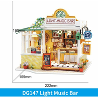 ROBOTIME Rolife DYI House: Light Music bar s LED osvetlením