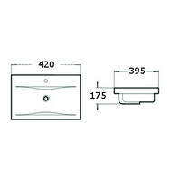 Keramické umývadlo EMMA 42, 25054200