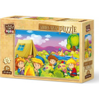 ART PUZZLE Drevené puzzle Zvedaví táborníci 25 dielikov