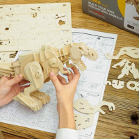 ROBOTIME Roker 3D drevené puzzle Chodiaci T-Rex 85 dielikov