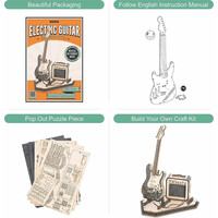 ROBOTIME Roker 3D drevené puzzle Elektrická gitara 140 dielikov