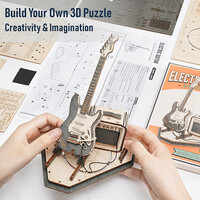 ROBOTIME Roker 3D drevené puzzle Elektrická gitara 140 dielikov