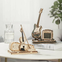 ROBOTIME Roker 3D drevené puzzle Elektrická gitara 140 dielikov