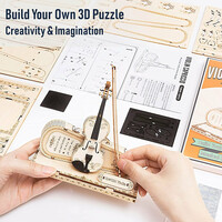 ROBOTIME Roker 3D drevené puzzle Husľové Capriccio 82 dielikov