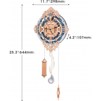 ROBOTIME Roker 3D drevené puzzle Romantické nástenné hodiny 231 dielikov