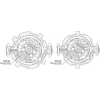 ROBOTIME Roker 3D drevené puzzle Večný kalendár 52 dielikov