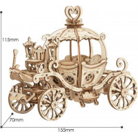 ROBOTIME Rolife 3D drevené puzzle Kočiar z tekvice 182 dielikov