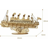ROBOTIME Rolife 3D drevené puzzle Výletná loď 145 dielikov
