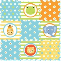 SUN TA TOYS Penové puzzle Veselé zvieratká (29x29)
