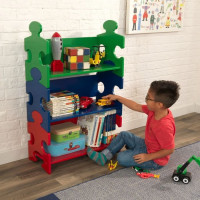 KIDKRAFT Puzzle knižnica - farebná