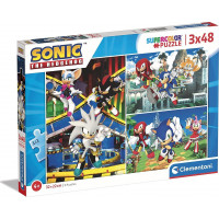 CLEMENTONI Puzzle Ježko Sonic 3x48 dielikov