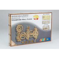 WOODEN CITY 3D puzzle Steampunk nástenné hodiny 269 dielov