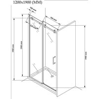 Sprchové dvere MAXMAX Rea NIXON 120 cm