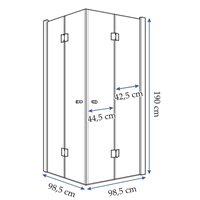 Sprchovací kút FOLD 100x100 cm