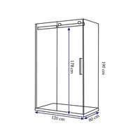 Sprchovací kút WHISTLER 80x120 cm