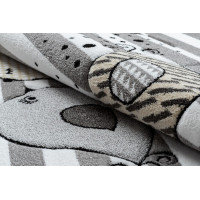 Detský kusový koberec Petit Birds grey