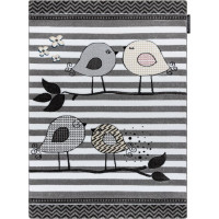 Detský kusový koberec Petit Birds grey