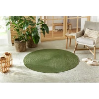 Kusový koberec Braided 105554 Green kruh