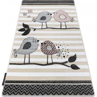 Detský kusový koberec Petit Birds cream