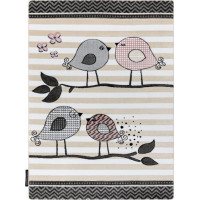 Detský kusový koberec Petit Birds cream