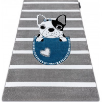 Detský kusový koberec Petit Bulldog grey