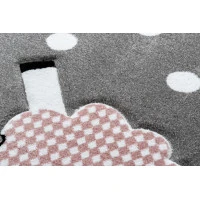 Detský kusový koberec Petit Dolly sheep grey kruh