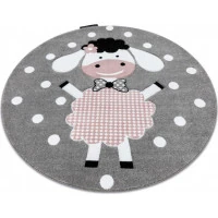 Detský kusový koberec Petit Dolly sheep grey kruh