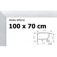 BFHM Alaska hliníkový rám na puzzle 100x70cm - strieborný