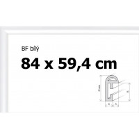 BFHM Plastový rám na puzzle 84x59, 4cm - biely