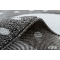 Detský kusový koberec Petit Bunny grey okrúhly