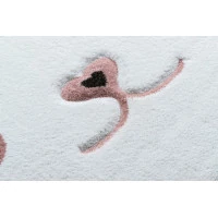 Detský kusový koberec Petit Bunny grey okrúhly