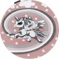 Detský kusový koberec Petit Pony pink kruh