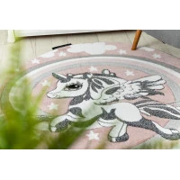 Dětský kusový koberec Petit Pony pink kruh