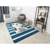 Detský kusový koberec Petit Puppy blue