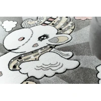 Detský kusový koberec Petit Unicorn grey kruh
