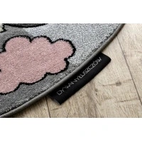 Detský kusový koberec Petit Unicorn grey kruh