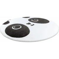 Detský kusový koberec Petit Panda white kruh