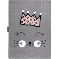 Detský kusový koberec Petit Cat crown grey