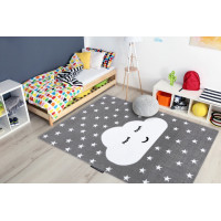 Detský kusový koberec Petit Cloud stars grey