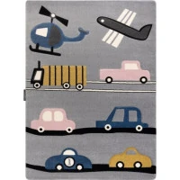 Detský kusový koberec Petit Toys cars grey